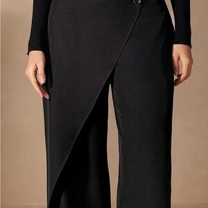 Chic Black Wrap Pants